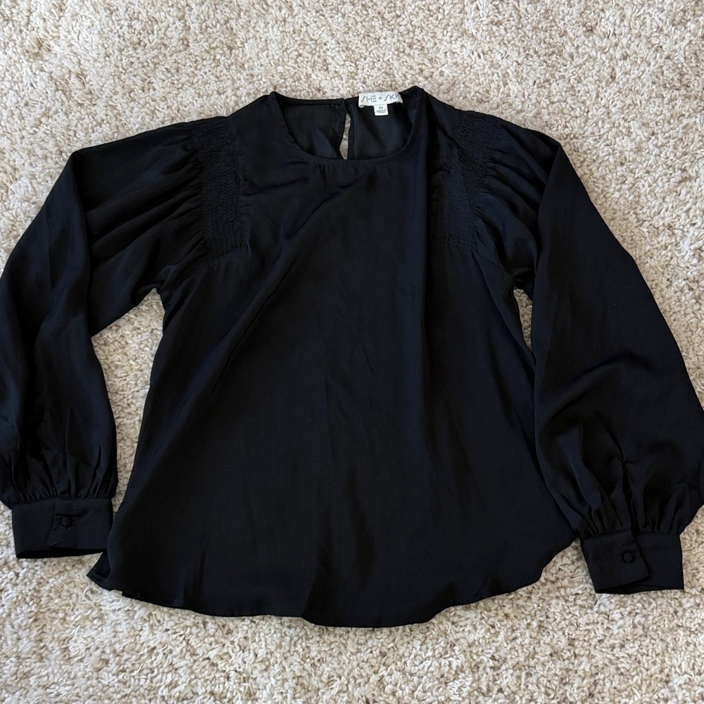 NWOT Black Long Sleeve Blouse